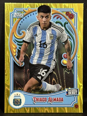 2023 Topps Argentina Fileteado National Team RC Thiago Almada Yellow Tango /150 - Image 1 of 4