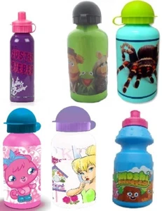 CHILDREN BOYS GIRLS NOVELTY SPORT DRINK BOTTLES PLASTIC OR ALUMINIUM SCHOOL KID - Picture 1 of 18