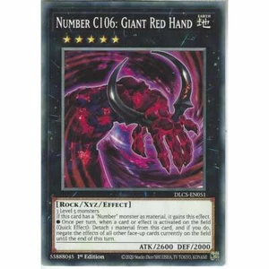 YuGiOh DLCS-EN051 Number C106: Giant Red Hand | 1st Edition Common Trading Card - Picture 1 of 3