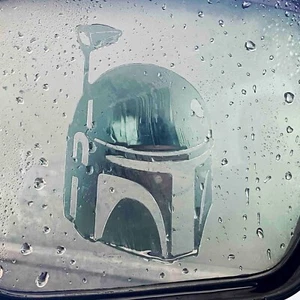 Casco Boba Fett Personalizado Star Wars Anti-Niebla Prueba de Lluvia Calcomanías Hechas a Mano 2 piezas - Imagen 1 de 5