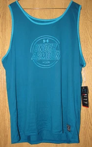 Under Armour Tank Top Shirt Mens XL Teal HeatGear Loose Fit Sleeveless NWT - Picture 1 of 2