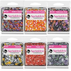 Buttons Galore Sprinkletz SPOOKY HALLOWEEN Tiny Polymer Clay Embellishments - Picture 1 of 7