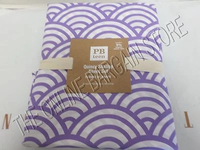 Juego de sábanas de dormitorio Pottery Barn Teen Quincy vieira origami XL doble púrpura Foto 1 de 4