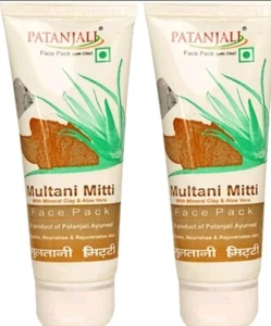 2 X 60g SAUNDARYA MULTANI MITTI FACE PACK WITH ALOEVERA OIL FREE GLOWING SKIN - Picture 1 of 7