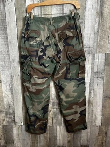 Vintage 1990’s Military Camouflage Army Fatigue Pants Size 31x31 Green Brown VTG - Picture 1 of 10