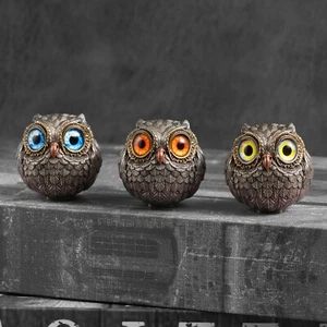 Wise Watcher Lucky Owl Figurine, Owl Miniature Ornament Decor, Owl Lover Gifts - Picture 1 of 18
