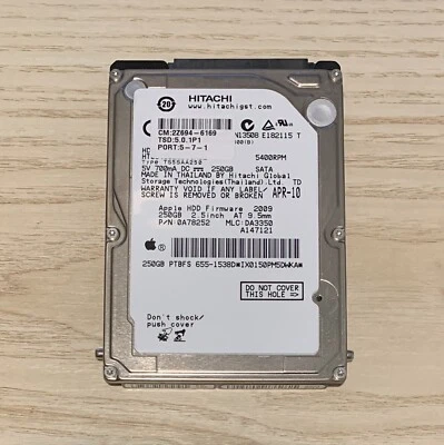 APPLE 250GB HARD DRIVE OS X HIGH SIERRA +OFFICE MACBOOK PRO 2010 2011 2012 2.5"  - Image 1 of 4