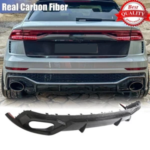 Repuesto labio difusor parachoques trasero carbono real para Audi RS Q8 RSQ8 2021-2024 - Imagen 1 de 15