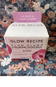 Genuine Glow Recipe ❤️ Plum Plump Hyaluronic Gloss Balm 15g BRAND New - Picture 1 of 9
