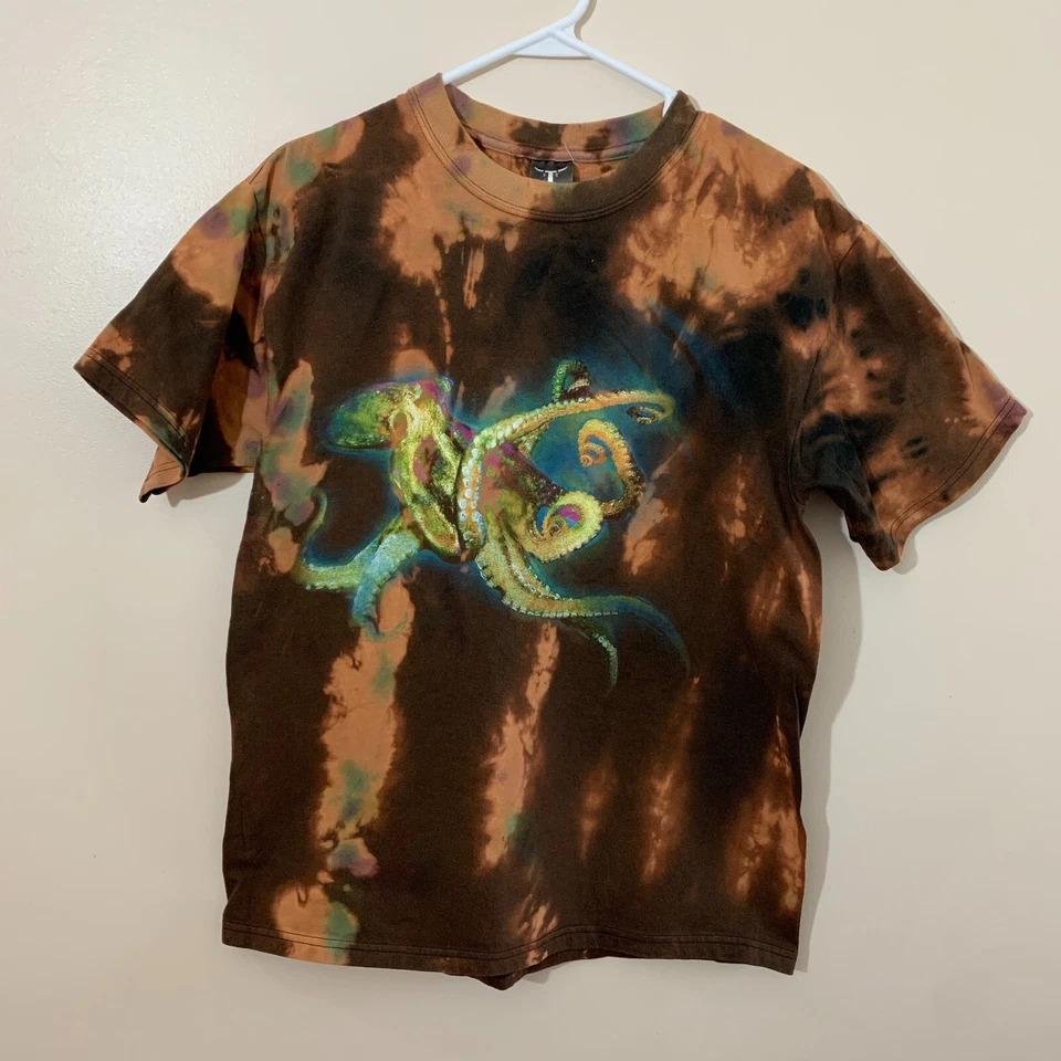 Camiseta gráfica manga corta para hombre - LG Tie-Dye original. Diseño pulpo. Foto 1 de 3