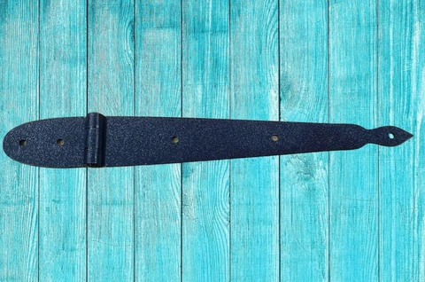 Decorative iron for door or gate hinges in black finish (HF-014) Cover
