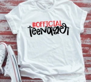 Offizielles kurzärmliges T-Shirt Teenager Geburtstag Unisex weiß - Bild 1 von 1