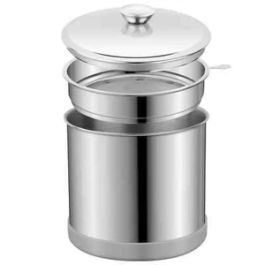 Bacon Grease Kitchen Oil Container Can Strainer - Picture 1 of 4