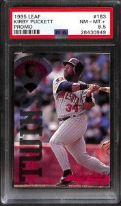 1995 LEAF #183 KIRBY PUCKETT PROMO PSA 8.5 28430949