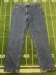 Vtg Y2K Bugle Boy 750 Jeans Men’s Size 36x32(Fit 36x31.5) Blue Denim Straight - Picture 1 of 9