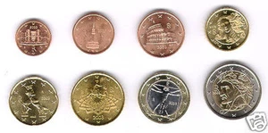 manueduc  ITALIA 2003  Las 8 Monedas  NUEVAS  MUY RARAS - Imagen 1 de 1