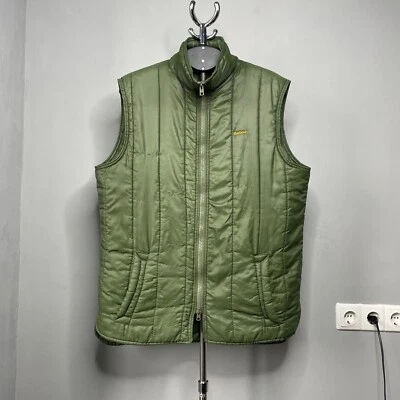 Barbour Vintage 80s Men’s Green Nylon Gilet Vest – Size XL – Made in England - Image 1 of 4