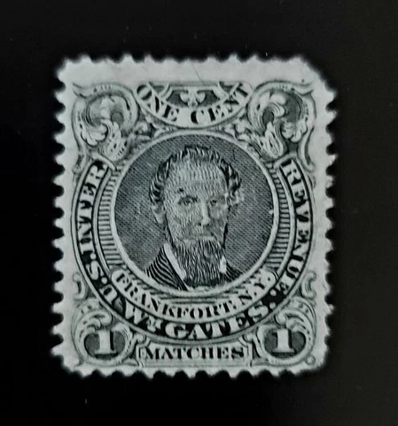 Wm. Gates Matches 1c U.S. Internal Revenue RO87b Private Die, Proprietary, N.Y Cover