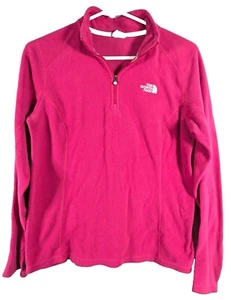 Felpa donna The North Face rosa/bianco 1/4 zip - Foto 1 di 4