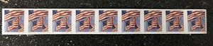 2022USA #5656 Forever U.S. Flags US - PNC Plate Number (#B1111)Coil Strip 9(BCA) - Picture 1 of 2