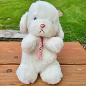 1982 Gund Vintage Plush Puppy SMOOCH Rope Tie Rattle RARE Size 12" - Picture 1 of 8