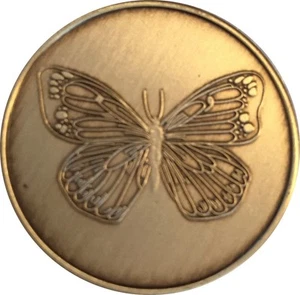 Bulk Lot of 25 Butterfly Bronze Sobriety Medallions Serenity Prayer Chips - Picture 1 of 6