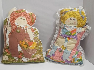 Vintage Cabbage Patch Kids Cloth Pillow Dolls Stuffed Fabric Panel Lot of 2 - Image 1 of 4