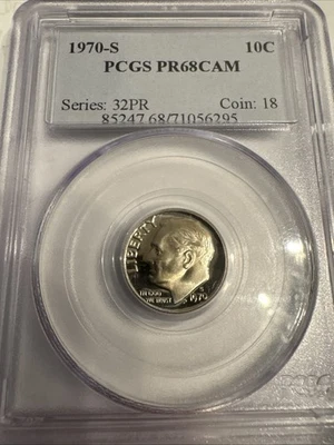 1970S Roosevelt Dime PCGS PR68 Cameo - Image 1 of 4
