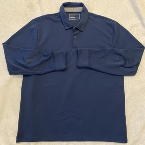 Twillory Athleisure Polo Shirt Men’s Large Long Sleeve Performance Navy - Picture 1 of 5