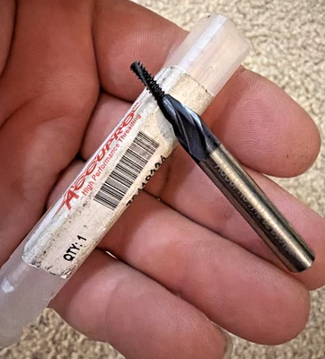 Accupro Carbide 8-32 Helical Thread Mill 3Fl TiAlN 76418334 Machinist Tooling - Image 1 of 4