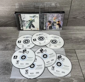 Final Fantasy VII 7 & VIII 8 Bundle Lot PlayStation 1 PS1 Black Label NO MANUAL - Picture 1 of 11