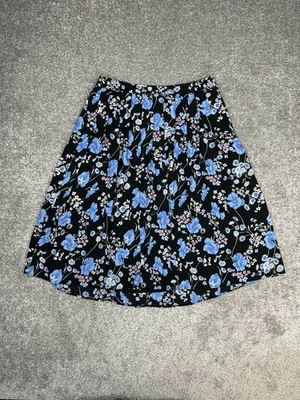 Talbots Midi Skirt Women 4 Multicolor A Line Floral Pleated Stretch Side Zip New - Image 1 of 4