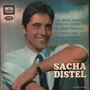 Sacha Distel Ces Mots Stupides 7" vinyl France La Voix de Son Maitre ep in pic - Picture 1 of 3