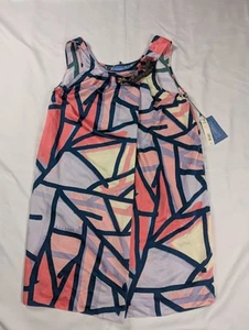 NWT Simply Vera Wang Womens Sleeveless Dress Size L Multicolor Abstract Sundress - Picture 1 of 8