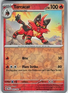 Pokemon Torracat 033/162 SV05: Temporal Forces NM Reverse Holo card - Picture 1 of 2