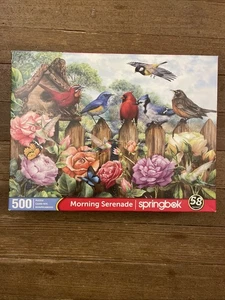 Springbok Birds Flowers 500 Pieces Puzzle Complete - Picture 1 of 1