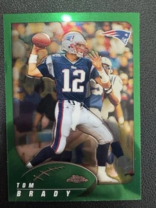 Tarjeta de fútbol americano 2002 Topps cromada Tom Brady New England Patriots - Imagen 1 de 3