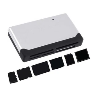 Compact and Portable Black USB Card Reader Supports Various Memory Cards - Picture 1 of 15