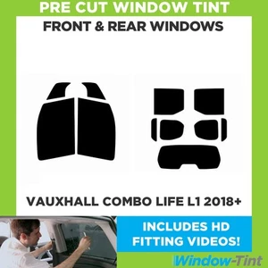 For Vauxhall Combo LIFE L1 2018+ Pre Cut Window Tint Full Front & Rear - Picture 1 of 9