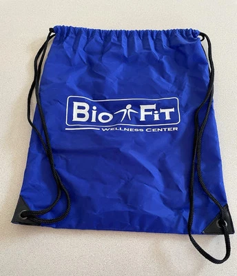 Drawstring Backpack String Bag Sackpack Cinch Water Resistant Nylon (Blue) - Image 1 of 4