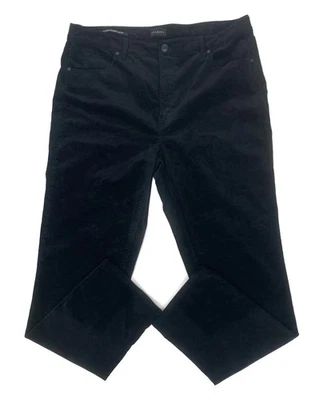Pantalones de pana negros Talbots para mujer 14 pierna recta tiro alto elásticos 5 bolsillos Foto 1 de 4