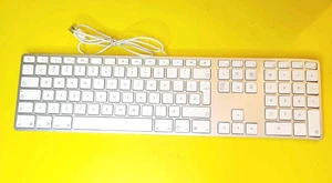 APPLE MAC A1243 COMPUTER KEYBOARD USB CABLE WIRED STANDARD ULTRA-THIN ALUMINUM - Picture 1 of 4