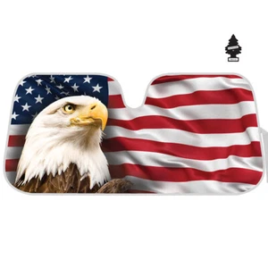 For KIA New New Large 57x27 Eagle Car Foldable Window Windshield Sun Shade Set - Picture 1 of 7