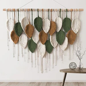 KHOYIME Large Macrame Wall Hanging Boho Woven Tapestry, Chic Home Decor Moder... - Picture 1 of 7