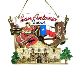 Botas de Vaquero San Antonio Texas Ornamento Álamo Torre de América Bandera de TX - Imagen 1 de 8