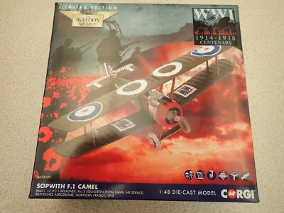 Corgi AA38109 1:48 Sopwith F.1 Camel no.3 Sqn Bray-Dunes 1918 Untouched - Image 1 of 4