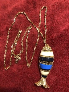 Kate Spade Gold Plated Fishing Pendant Necklace - Picture 1 of 5
