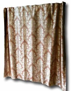Luxury Fabric Shower Curtain Damask Jacquard Shabby Chic High Quality Brown/Gold