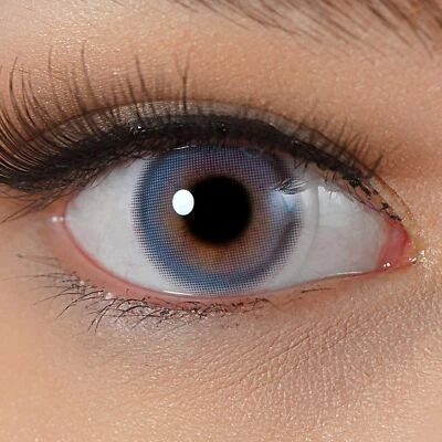 CHARMIGA Kontaktlinsen farbig blau ohne Stärke blaue farbige Fun Jahreslinsen Dream Blue