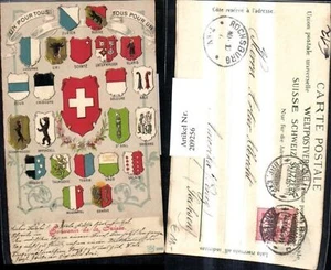 209256,Präge AK Kantonswappen d. Schweiz Kanton Wappen - Picture 1 of 1